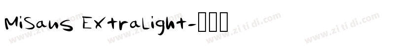 MiSans ExtraLight字体转换